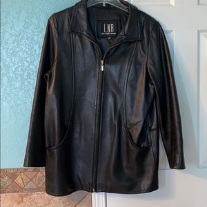 Black leather jacket